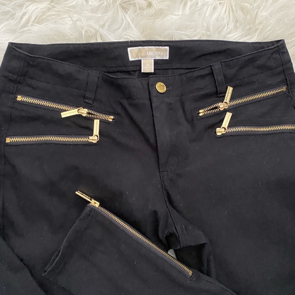 Michael Kors size 10 skinny jeans with gold hardware - Picture 2 of 8